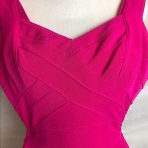 Tadashi Hot Pink Bandage Mini Dress - XS